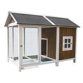 Innovation Pet Innovation Pet 242683 Homes & Quackers Duck House; Pond Brown with White Trim 242683